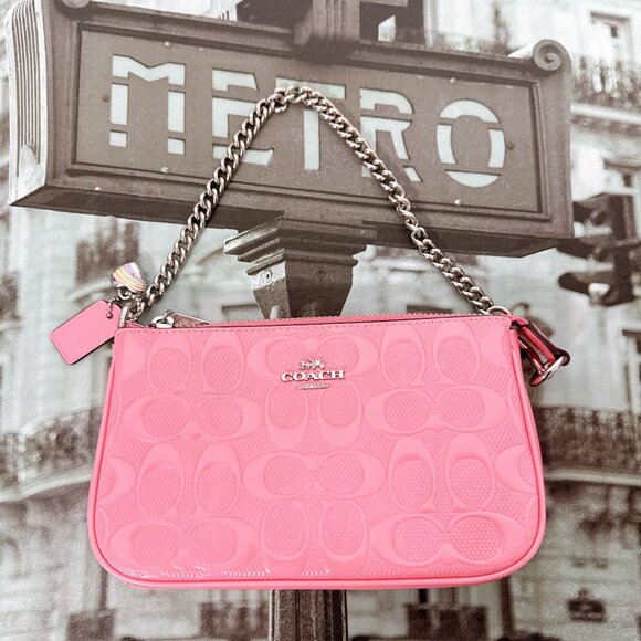 Coach CC227 Nolita 19 In Signature Leather With Heart Charm IN Pink - Picture 5 of 7